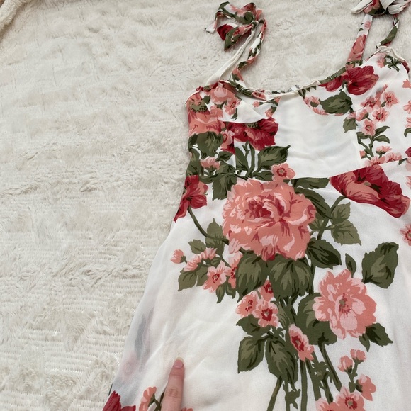 reformation pink floral dress